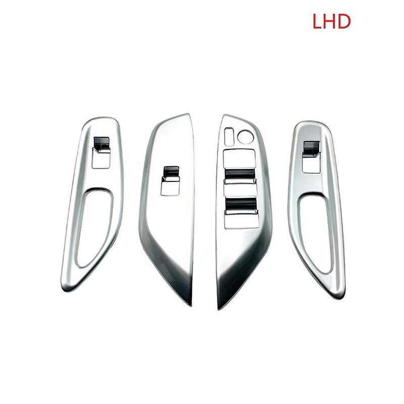 4Pcs LHD Door Window Control Glass Switch Lift Button Cover Trim for Yaris (XP210) 2020 2021