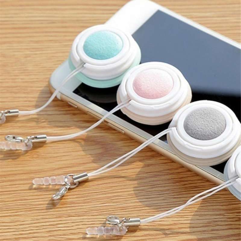 4PCS Macaron Mobile Phone Screen Cleaner Wiper Screen Brush Cleaning Brush with Decorative Mobile Ph