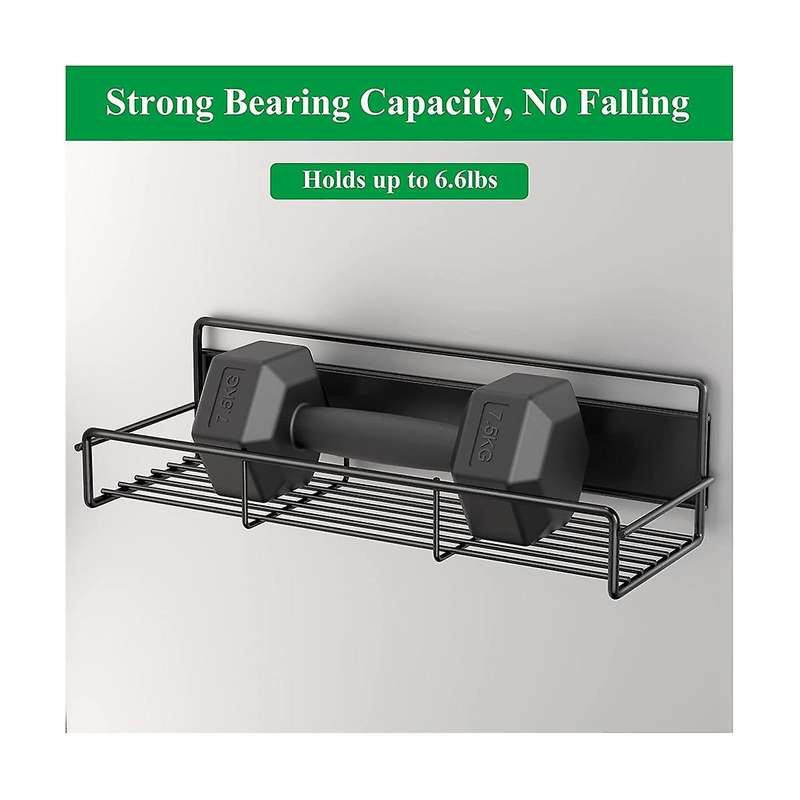 4PCS Magnetic Spice Rack Organizer for Refrigerator and Oven, Metal Fridge Shelf for Kitchen, Black