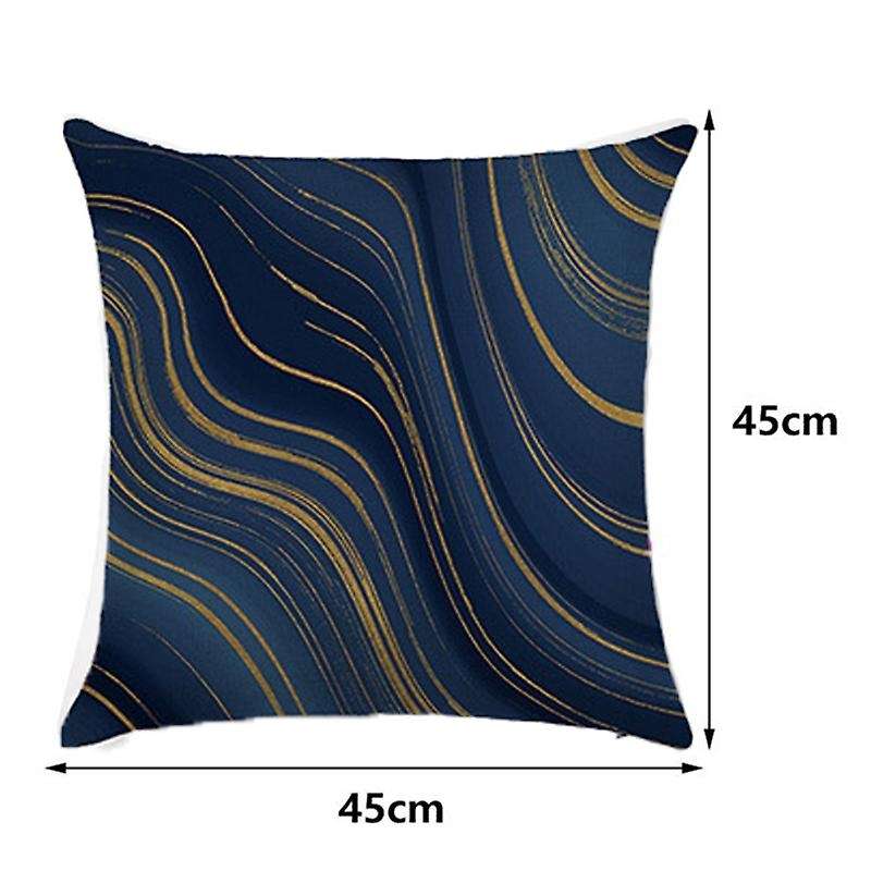 4PCS Marble Pattern Cushion Cover Pillowcase Home Decorative Sofa Square Pillow Cover Bedroom Car D