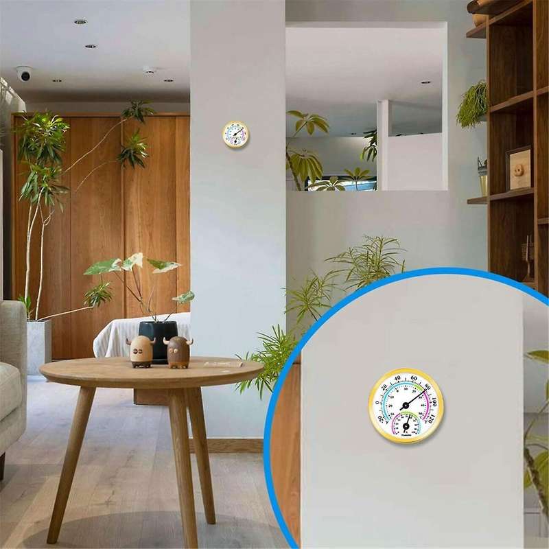 4Pcs Mini Thermometer Hygrometer, 2 in 1 Indoor Outdoor Temperature Humidity Monitor Gauge for Home,