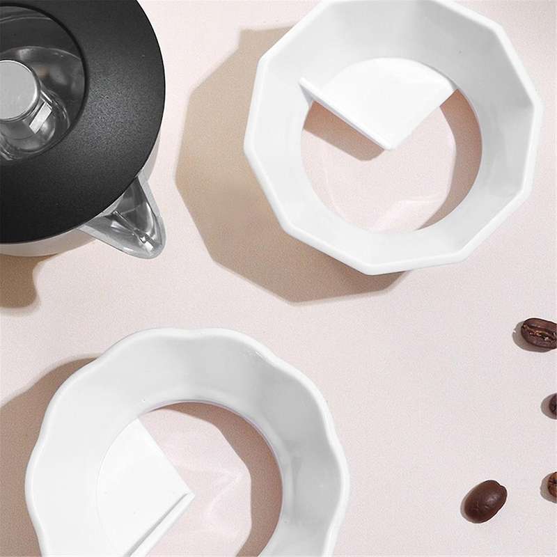4PCS Mocha Pot Powder Dispenser Type of Coffee Pot Powder Ring Non Pressure Rotating Flat Plate Quic