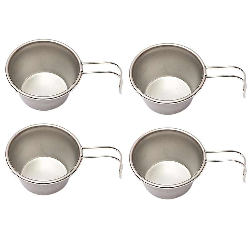 4Pcs Mini Wine Glass 50Ml Outdoor Stainless Steel Portable Mini Cup Small Coffee Cup for Picnic Camp