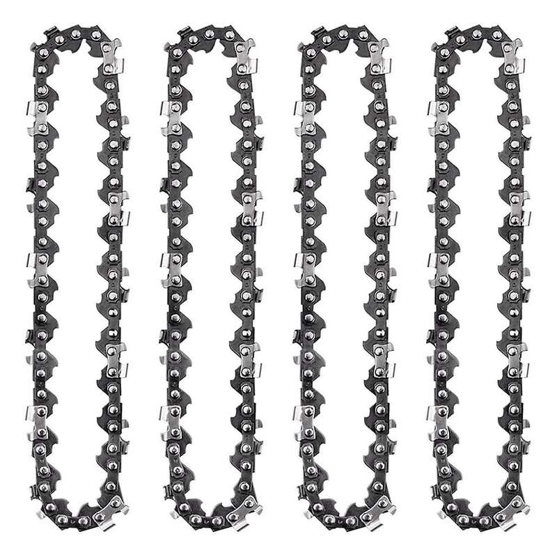 4pcs Mini Chainsaw Chain 4 Inch Guide Saw Chain 1/4 Lp Pitch, 28 Sections for Electric Protable Han