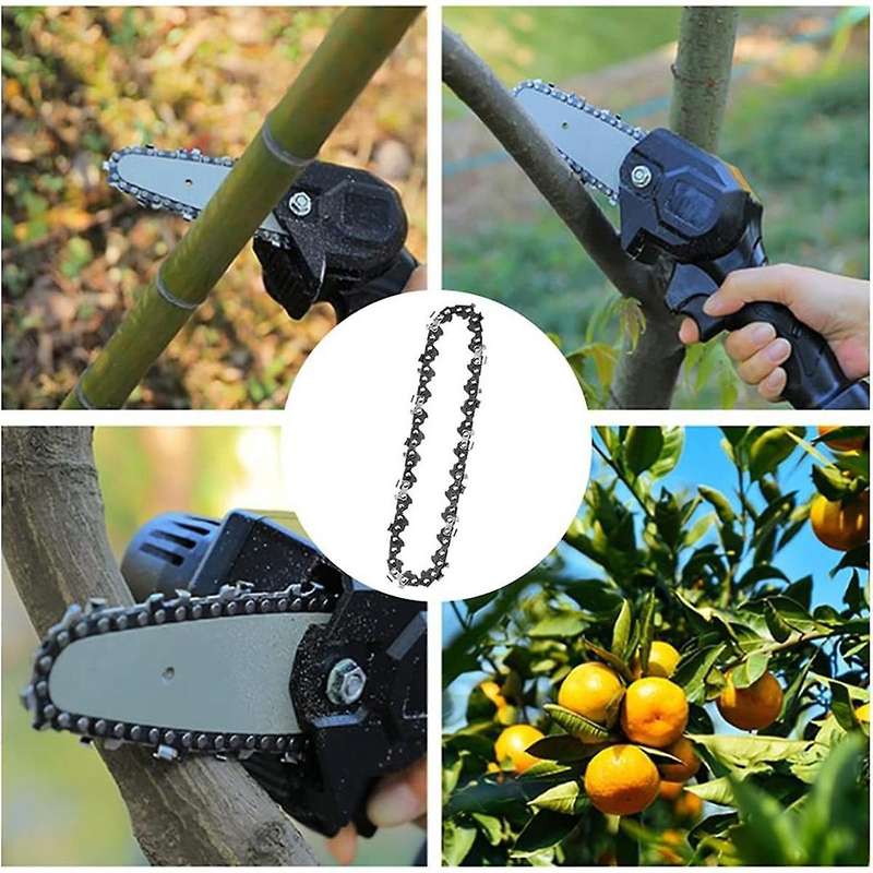 4pcs Mini Chainsaw Chain 4 Inch Guide Saw Chain 1/4 Lp Pitch, 28 Sections for Electric Protable Han