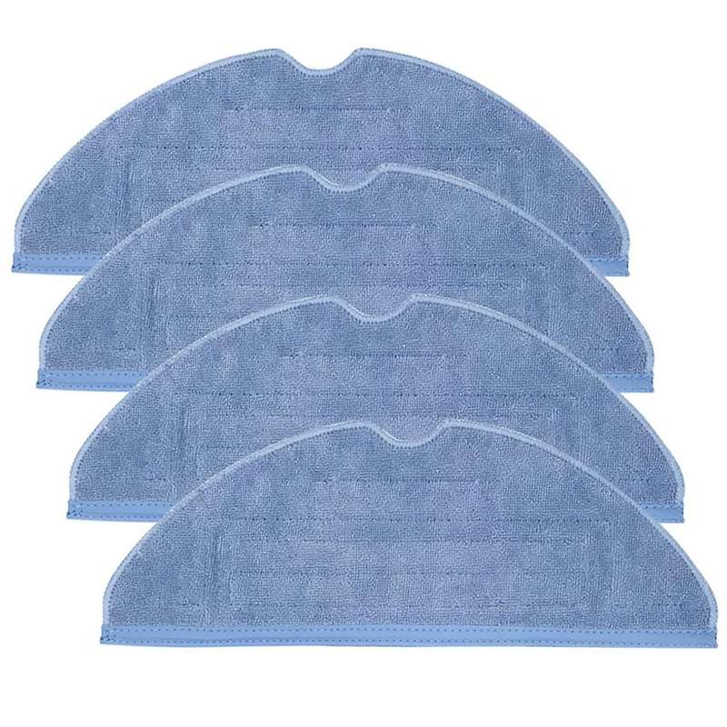 4Pcs Mop Pads Compatible Roborock T7 T7 Plus S7 Floor Wet Microfiber Pad
