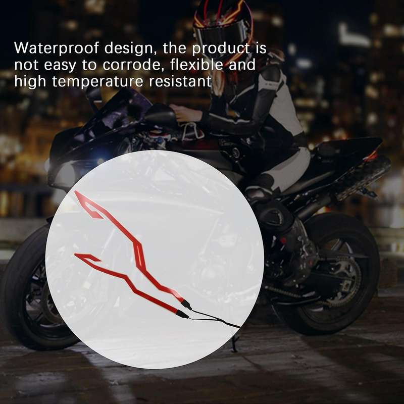 4PCS Motorcycle LED Night Light Riding Signal Helmet EL Cold Light 3 Mode Bike Helmet Led Light Stri