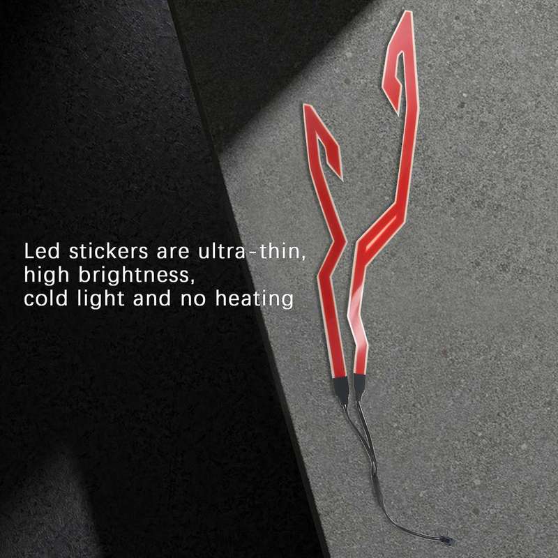 4PCS Motorcycle LED Night Light Riding Signal Helmet EL Cold Light 3 Mode Bike Helmet Led Light Stri
