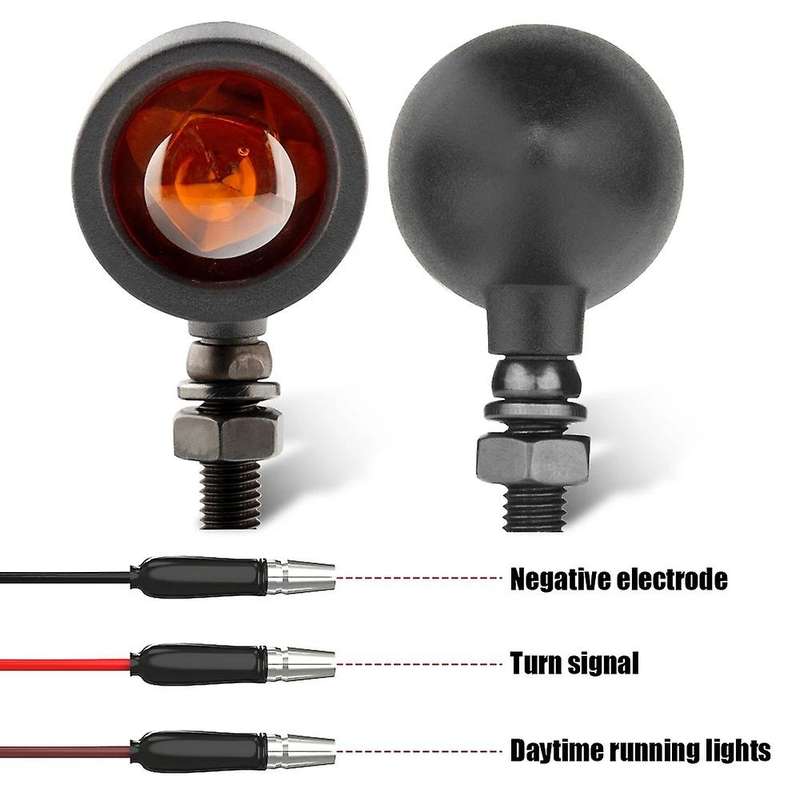 4PCS Motorcycle Retro Turn Signal Motorcycle Amber Turn Signal Indicator for