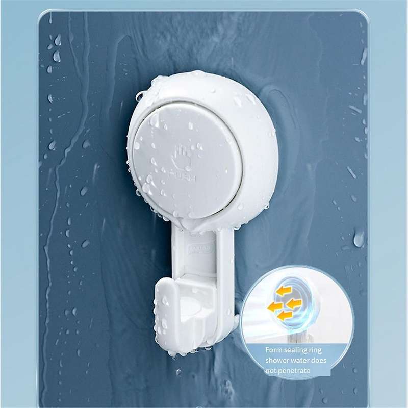4pcs No Punching Bathroom Traceless Strong Adhesive Bathroom Kitchen Wall Suction Cup Hook Towel Ad