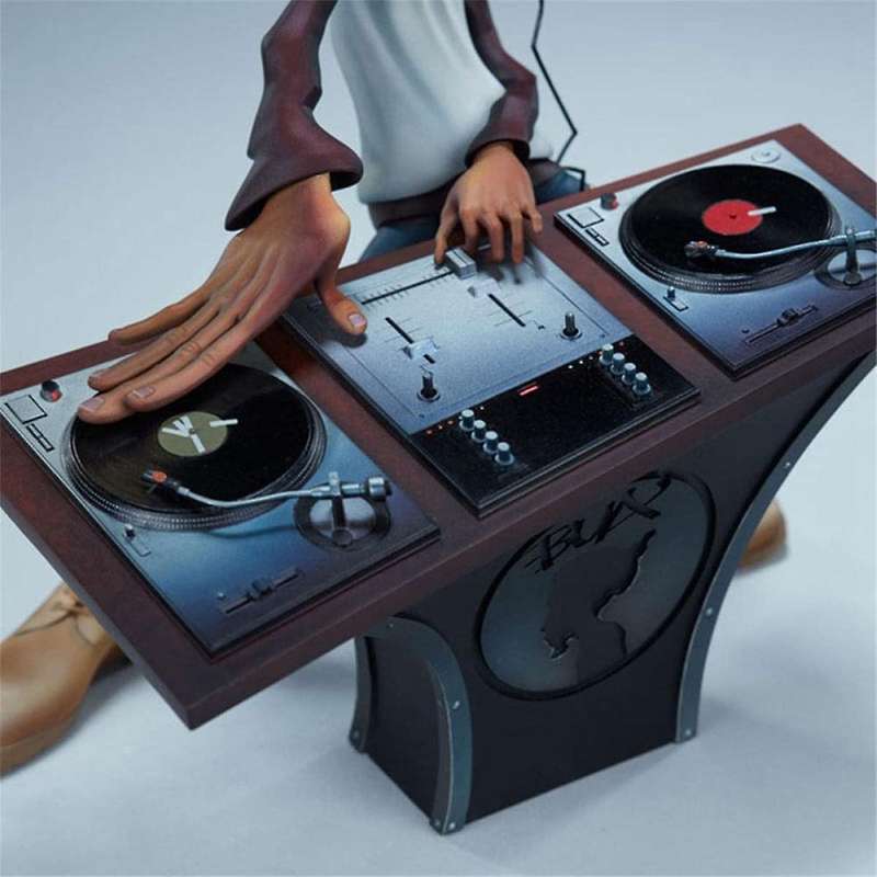 4Pcs New Hip Hop Elements Sculpture the Elements of Hip Hop Artist Statue Resin E