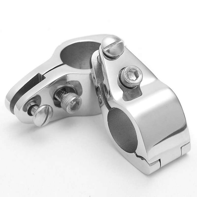 4Pcs of 316 Stainless Steel Bimini Top Hinge Rail Mount 1 Boat Bimini Top Hinged Jaw Slide Rail Moun