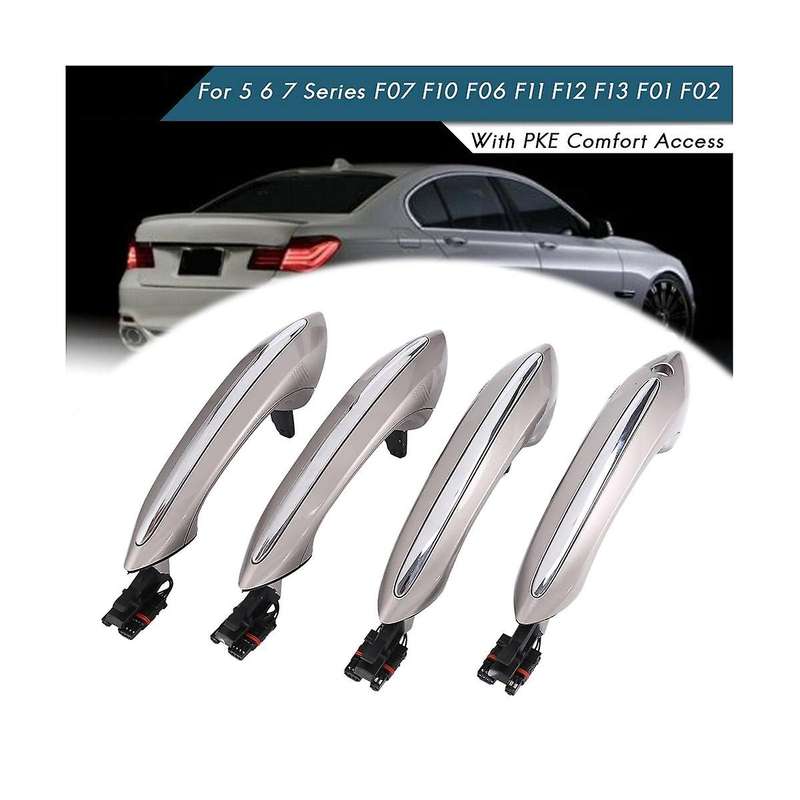 4pcs Outside Door Handle Puller Set Inductive Smart Key for 5 6 7 Series F07 F10 F11 F06 F12 F13 F01
