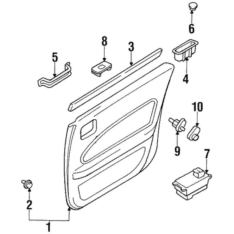 4Pcs Parts Rubber Cover Door Switch Fittings 25368-6P000 for G20 I30 Q45 for 240SX 300ZX High Qualit