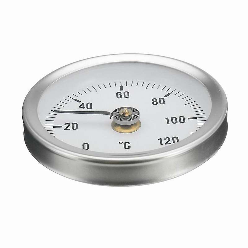 4PCS Pipe Spring Clip-on Thermometer 63MM 0-120  Aluminium Temperature Gauge for Hot Water, Hvac. He