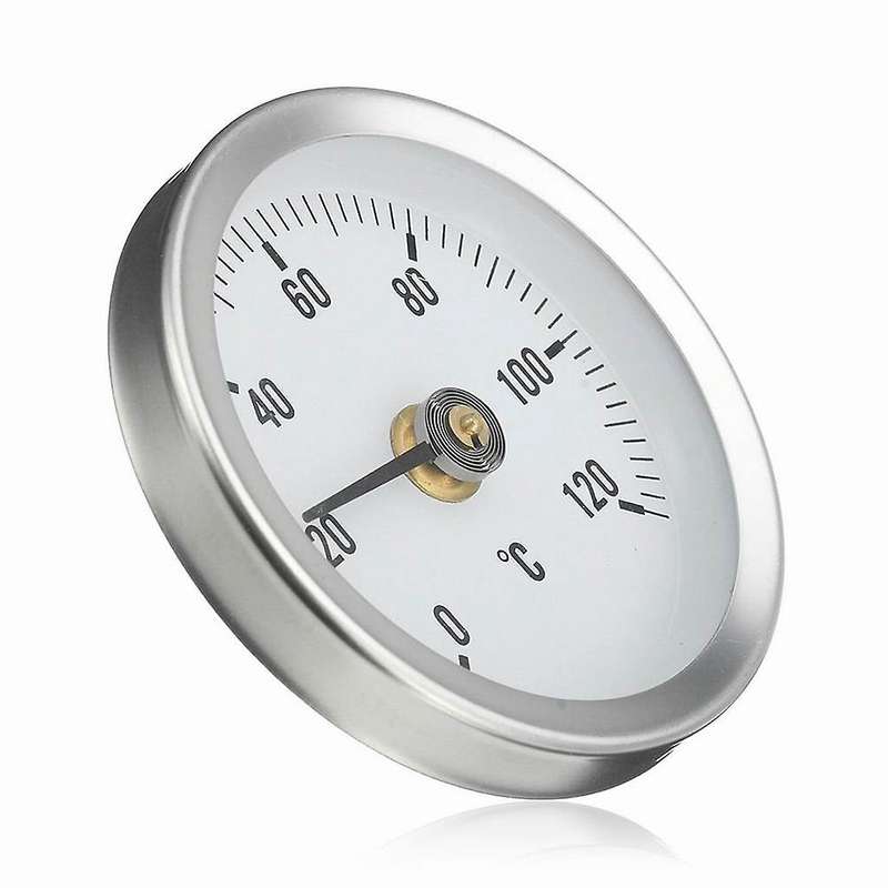 4PCS Pipe Spring Clip-on Thermometer 63MM 0-120  Aluminium Temperature Gauge for Hot Water, Hvac. He