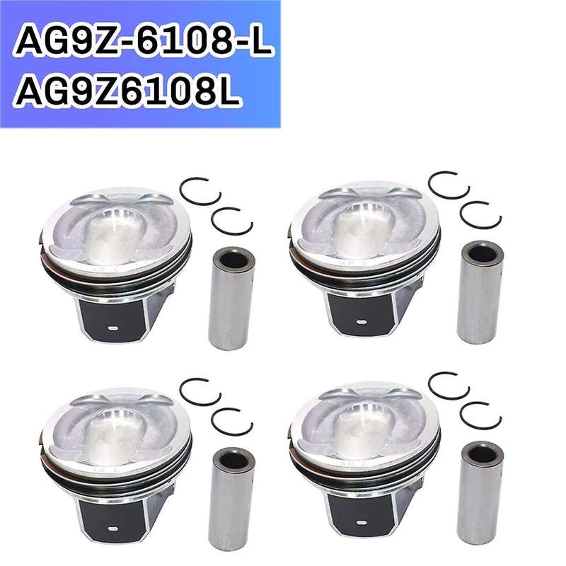 4PCS Piston W/Rings Set AG9Z-6108-L AG9Z6108L for Range 2012-2017