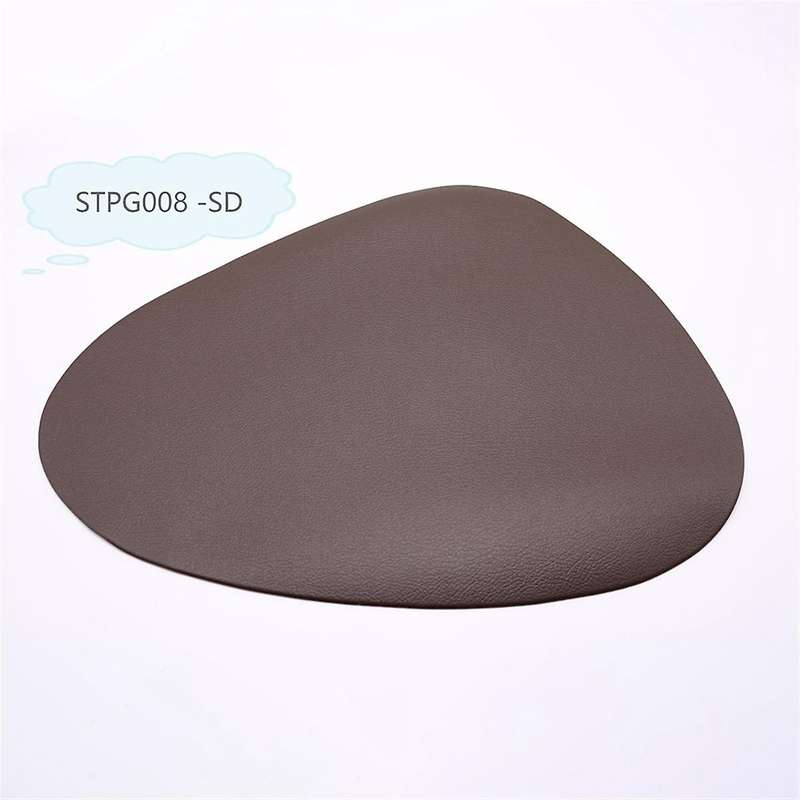 4pcs Placemats for Table Waterproof Non- Coaster Leather Place Kitchen Accessories,black