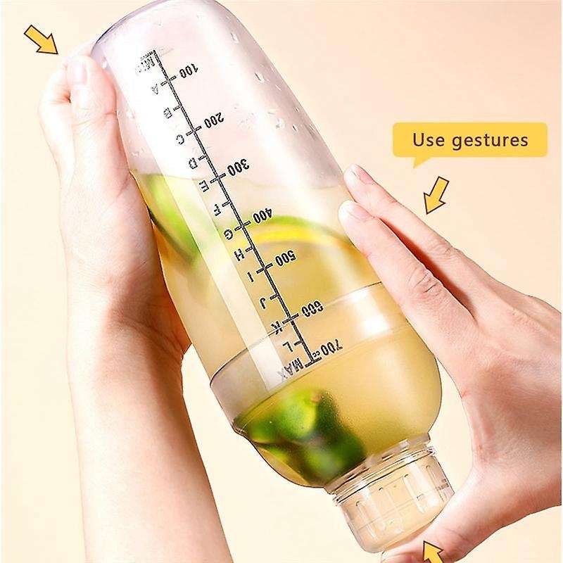 4pcs Plastic Cocktail Shaker, 24 Oz Drink Mixer with Scales for Bar