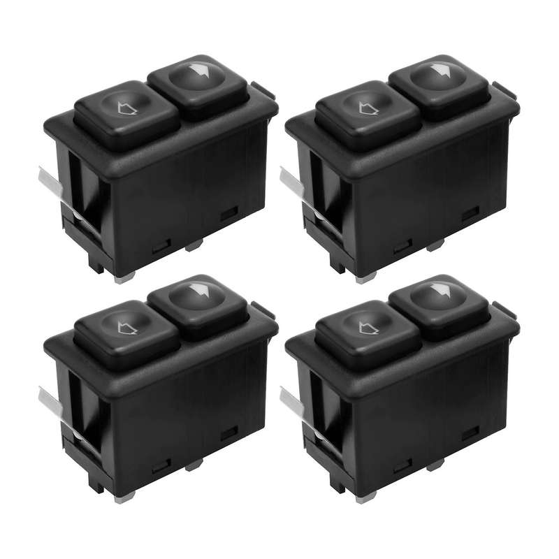 4pcs Power Window Sunroof Switch Illuminated for Bmw E30 E24 E28 From 09/1986 61311381205 / 61 31 1