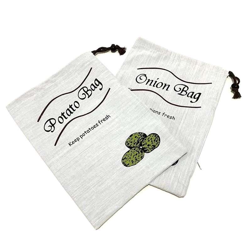 4pcs Potato Storage for Pantry I Potato and Onion Storage Bags with Side Zipper Farmhouse Onion Bag