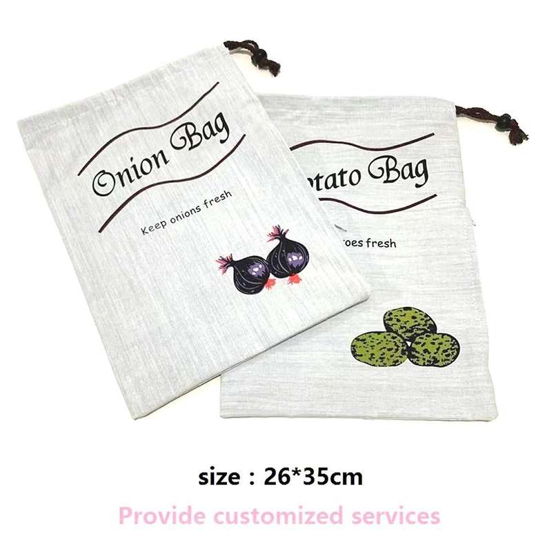 4pcs Potato Storage for Pantry I Potato and Onion Storage Bags with Side Zipper Farmhouse Onion Bag