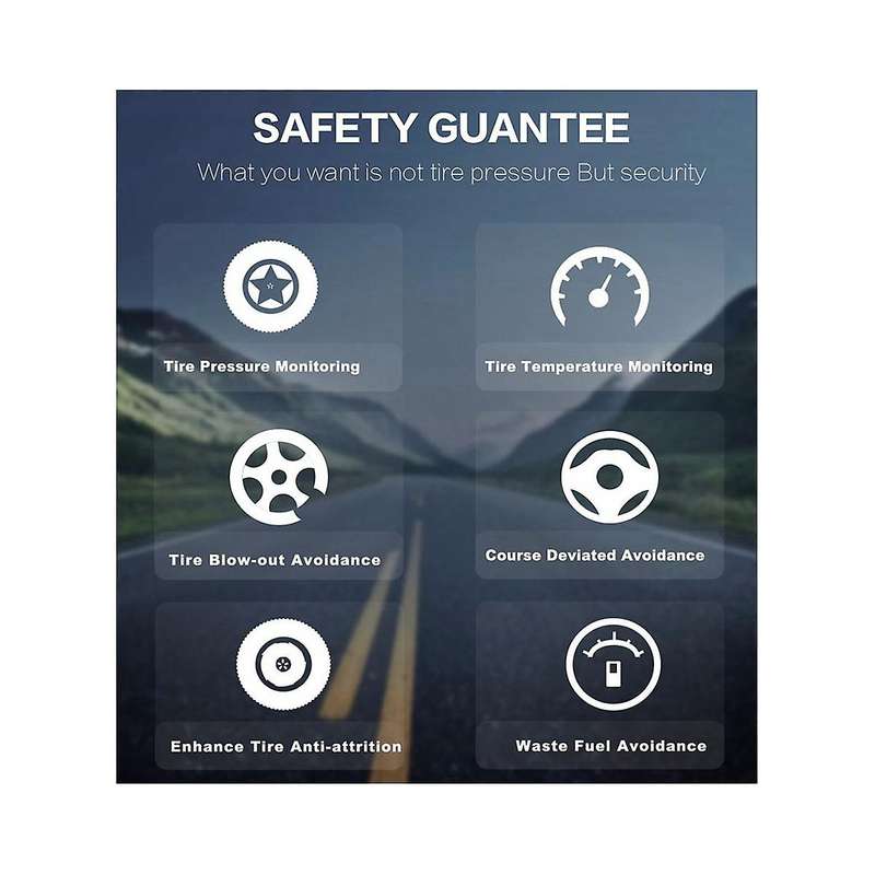 4Pcs Programmable MX Sensor 315MHZ+433MHz Universal 2 in 1 Tire Pressure Monitoring System TPMS Too