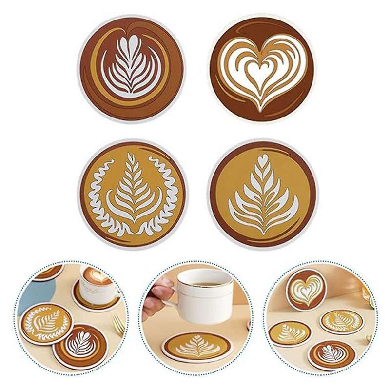 4pcs Pull Flower Coaster, Floral Cup , Anti- Skid Coaster, Silicone Pot Holders, Pans Mats, Insulat