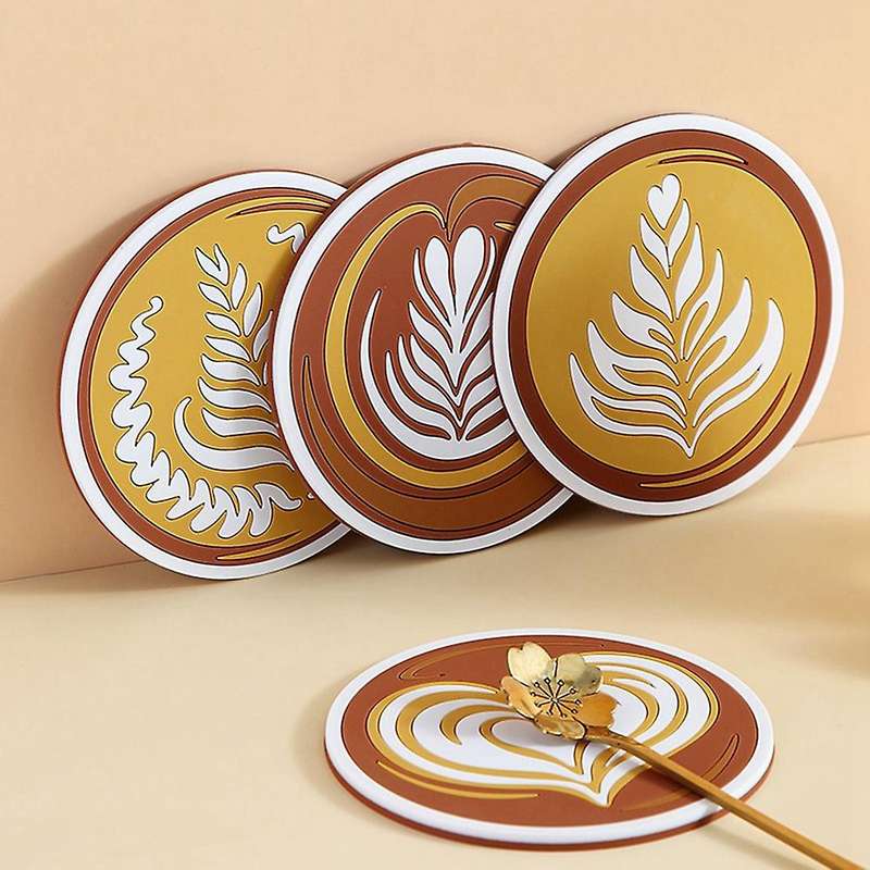 4pcs Pull Flower Coaster, Floral Cup , Anti- Skid Coaster, Silicone Pot Holders, Pans Mats, Insulat