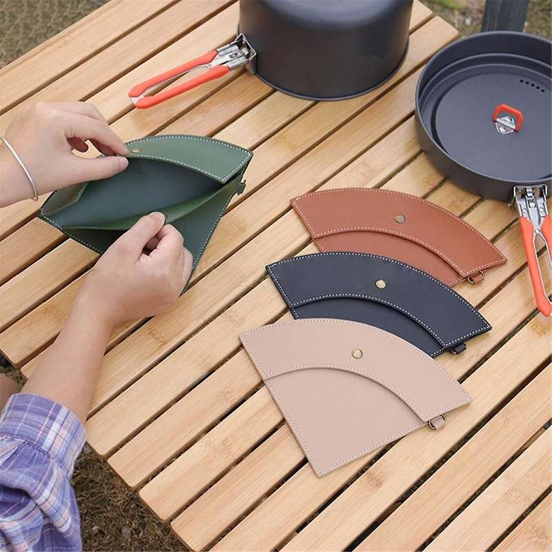 4PCS PU Leather Coffee Filter Paper Storage Bag for Coffee Dripper Waterproof Coffee Filters Holder