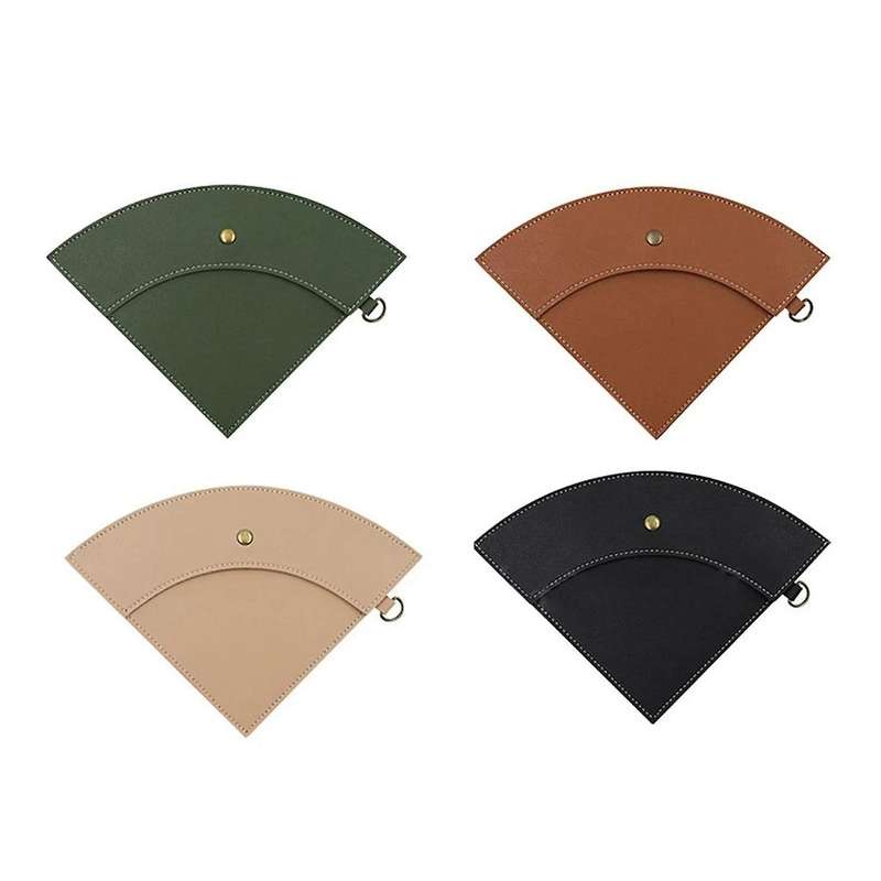 4PCS PU Leather Coffee Filter Paper Storage Bag for Coffee Dripper Waterproof Coffee Filters Holder
