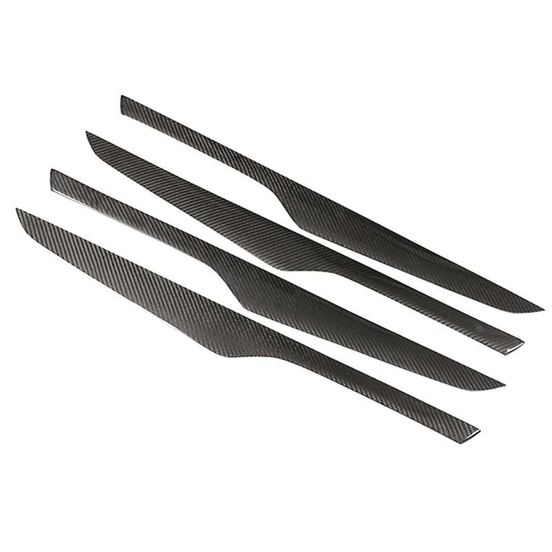 4PCS Real Carbon Fiber Car Interior Door Cover Trim Strips for X5 F15 X6 2014-2018 Inner Decoration