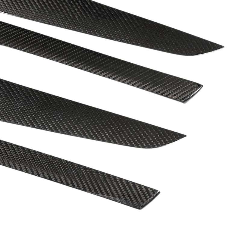 4PCS Real Carbon Fiber Car Interior Door Cover Trim Strips for X5 F15 X6 2014-2018 Inner Decoration