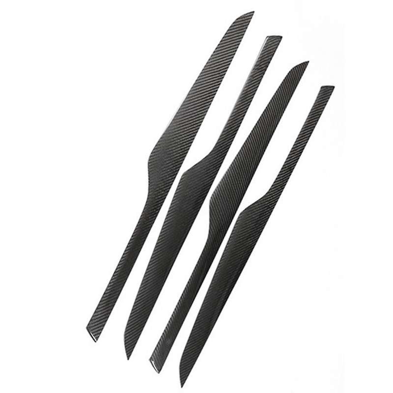 4PCS Real Carbon Fiber Car Interior Door Cover Trim Strips for X5 F15 X6 2014-2018 Inner Decoration
