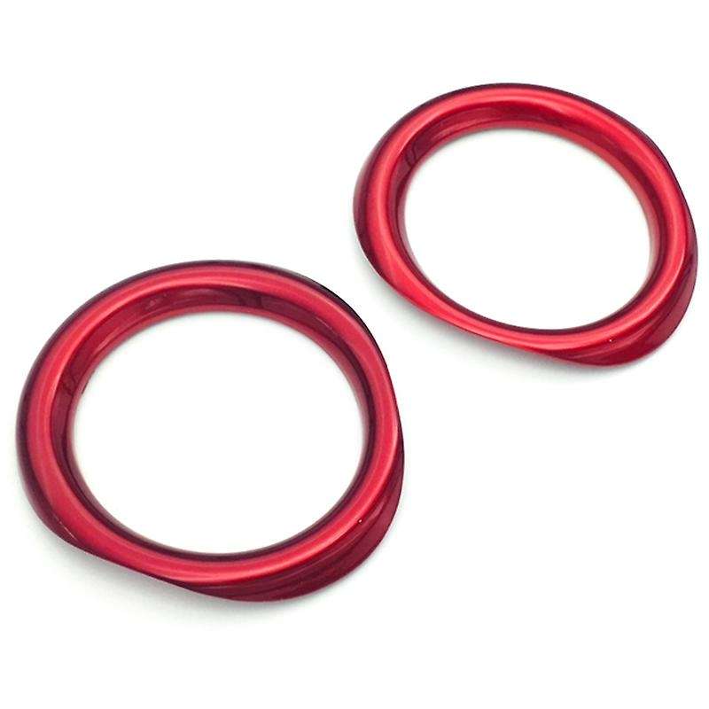 4Pcs Red Car Front and Rear Fog Light Trim Tail Lamp Frame Cover for C- 2017 2018