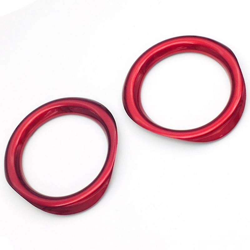 4Pcs Red Car Front and Rear Fog Light Trim Tail Lamp Frame Cover for C- 2017 2018