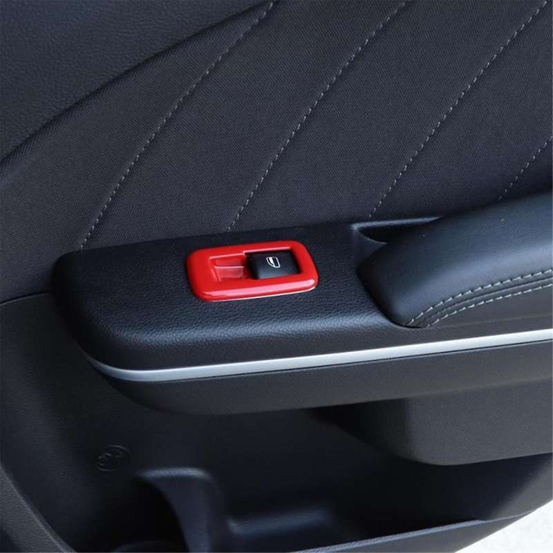 4pcs Red Car Inner Window Lift Trim Switch Panel Cover for Ram 2010-2017/charger Durango 2011-2021
