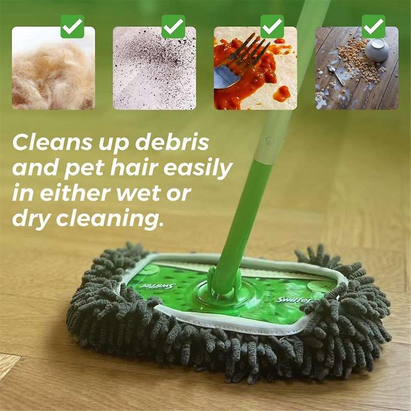 4PCS Reusable Mop Pad for Sweeper Wet Dry Mop Cloth Washable Refills Dust Mop Covers for Household C