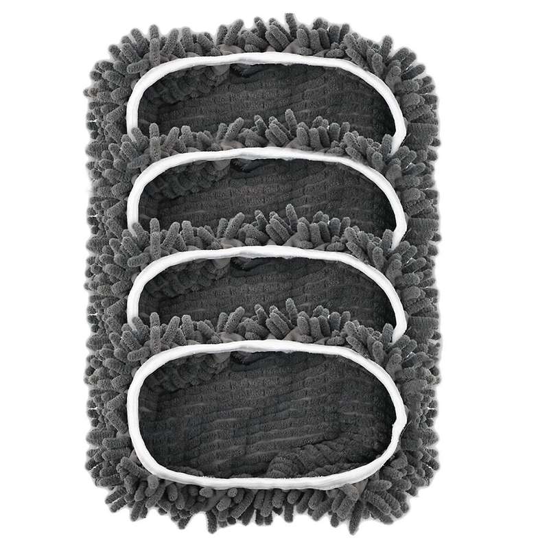 4PCS Reusable Mop Pad for Sweeper Wet Dry Mop Cloth Washable Refills Dust Mop Covers for Household C