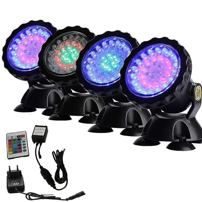 4Pcs Rgb Led Underwater Spotlight Waterproof Ip68 Underwater Color Spotlight 7 Colors Change Swimmin