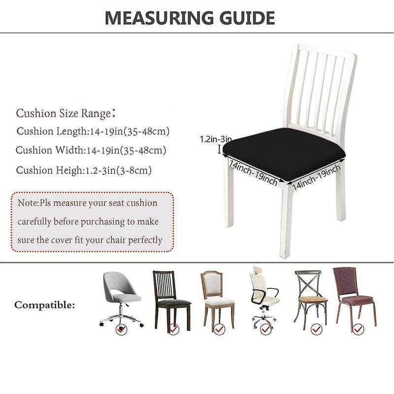 4Pcs Rhombus Lattice Chair Seat Covers - Removable Washable Anti-Dust Dining Chair Seat Protector C