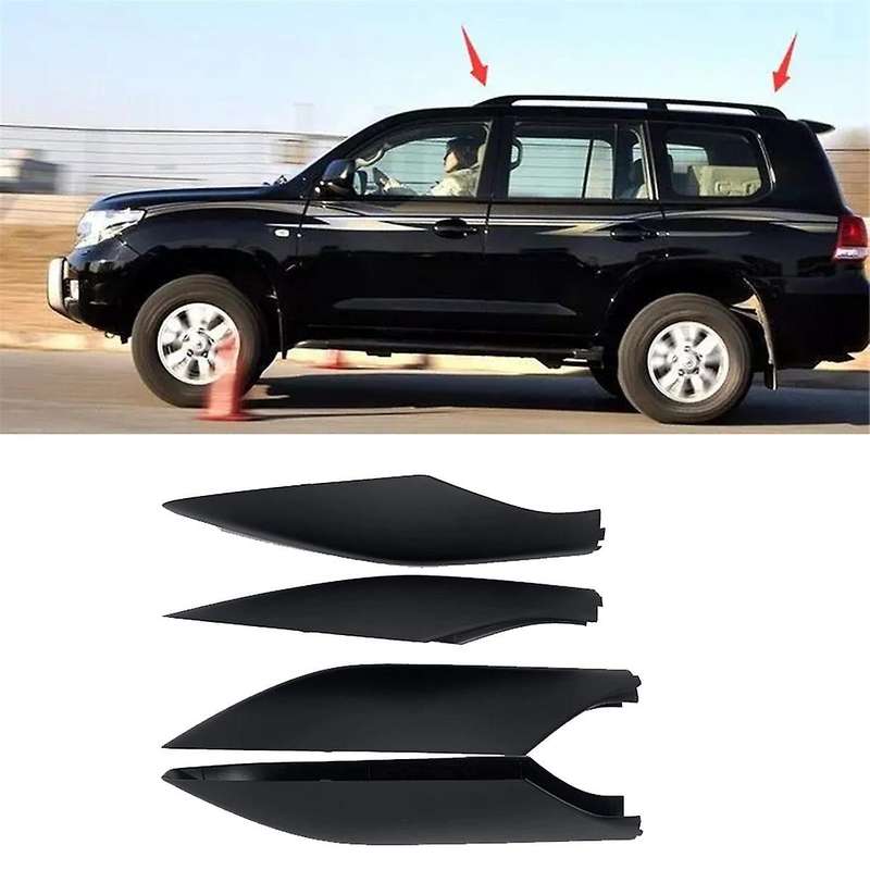 4pcs Roof Rack Rail End Cover Trim Shell for Land Cruiser 63491-60060 63492-60060 63493-60070 63494-