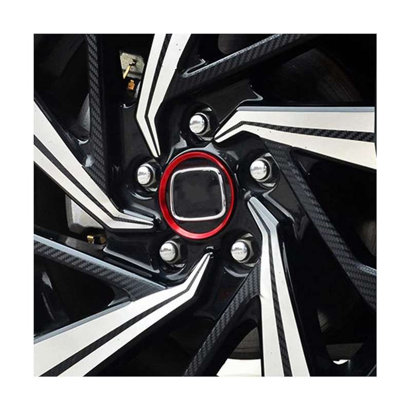 4pcs Rings Wheel Center Caps Trim for 2020-2016 Rims Center Cover Decoration Aluminum Alloy