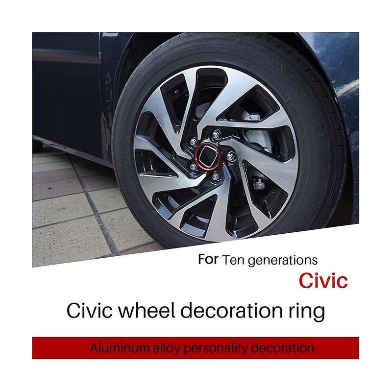 4pcs Rings Wheel Center Caps Trim for 2020-2016 Rims Center Cover Decoration Aluminum Alloy