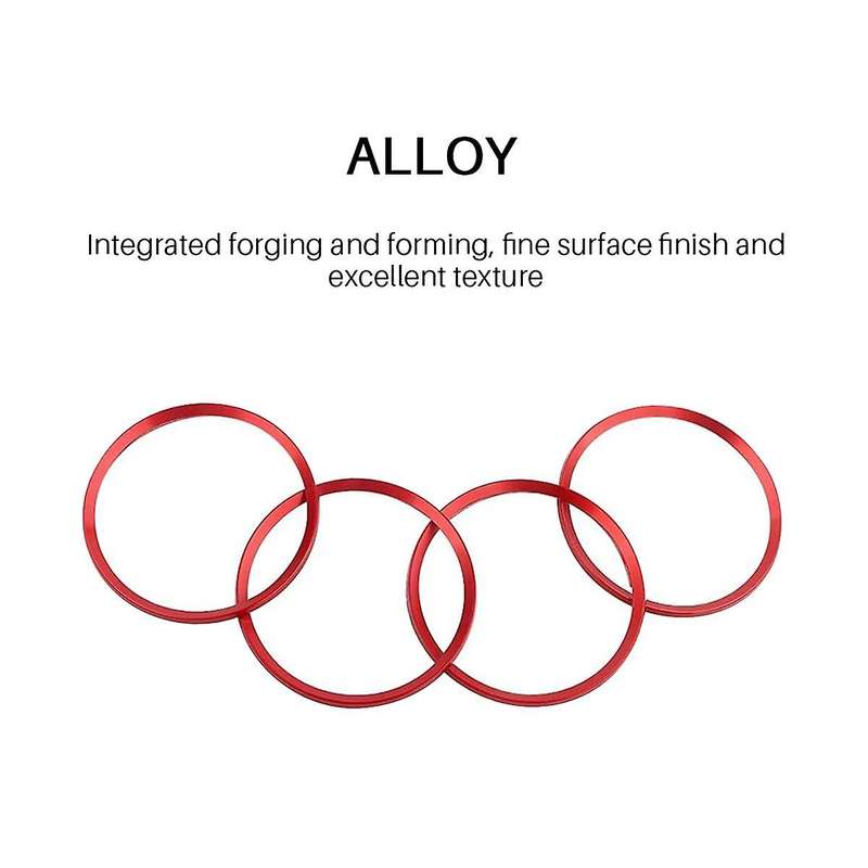 4pcs Rings Wheel Center Caps Trim for 2020-2016 Rims Center Cover Decoration Aluminum Alloy
