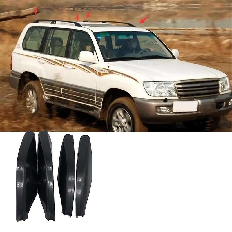 4pcs Roof Rack Rail End Cover Shell for Land Cruiser 1998-2007 63491-60060 63492-60060 63493-60070 6