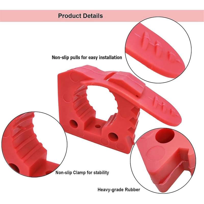 4PCS Rubber Clamp Shovel Holder Quick-Release Clamp Mount Bracket for Off-Road Vehicles Hunting Truc