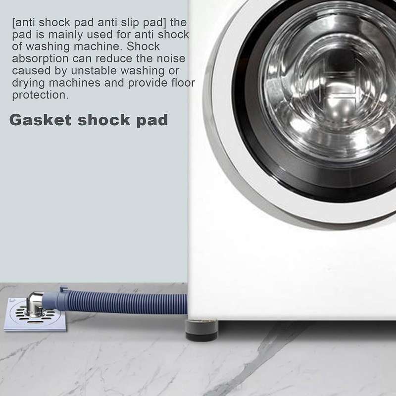4pcs Shock and Noise Cancelling Washing Machine Support,washer and Dryer Anti-vibration Pads, Washi
