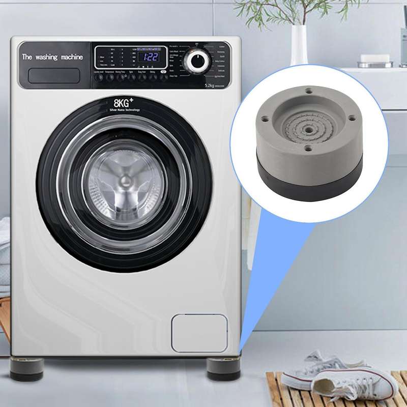 4pcs Shock and Noise Cancelling Washing Machine Support,washer and Dryer Anti-vibration Pads, Washi