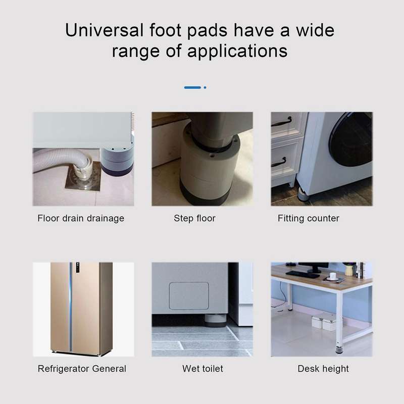 4pcs Shock and Noise Cancelling Washing Machine Support,washer and Dryer Anti-vibration Pads, Washi